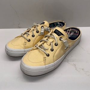 Sperry Top-Sider Women's Yellow Plaid Inner Sole Slip On Fashion Slides